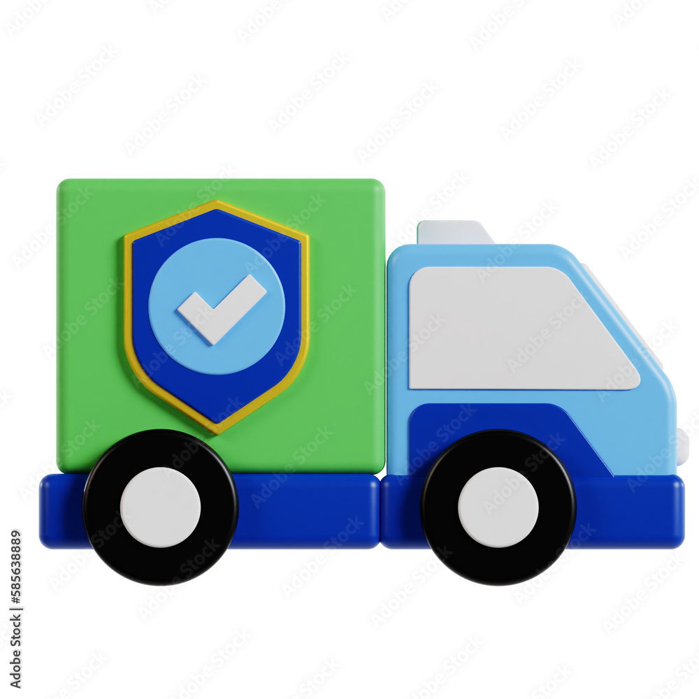Delivery insurance 3d icon Delivery insurance 3d icon