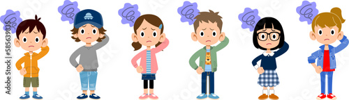 不満を感じる子どもたち
