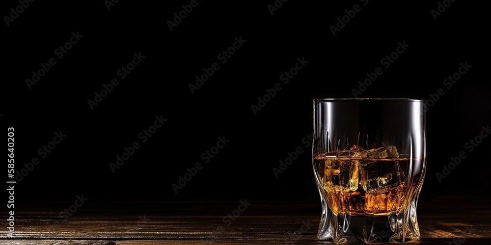 glass of whiskey , ai generated