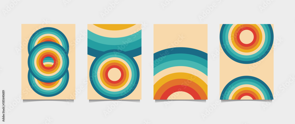 60s or 70s style poster illustration, perfect for wall decor