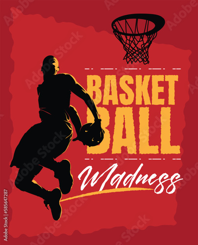 basketball madness poster design template