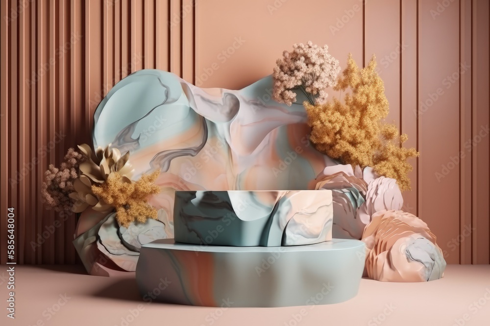 colorful vase with flowers on a white background. Generative AI colorful vase with flowers on a white background. Generative AI