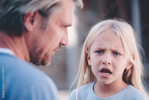 Father and Daughter Arguing with eachother  made with Generative AI