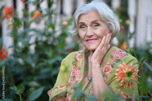 portrait of a beautiful woman in summer