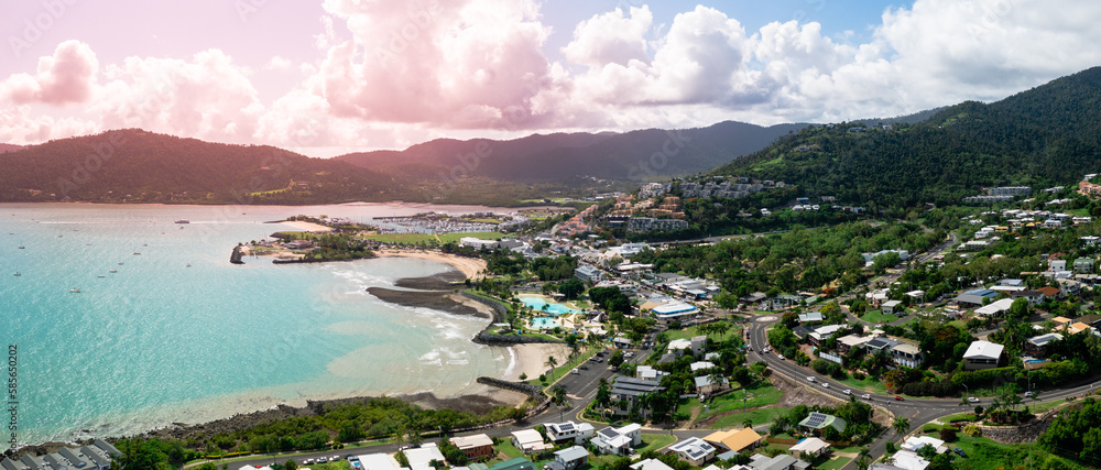 Panorama of Airlie Beach in the Whitsundays