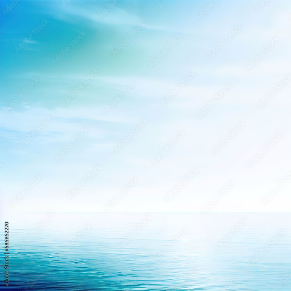 beautiful coast and blue sky copyspace ink and water style with Generative AI. beautiful coast and blue sky copyspace ink and water style with Generative AI.