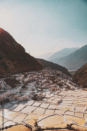 Konstfotografi Salinas de Maras near Cusco, salt extraction in Peru
