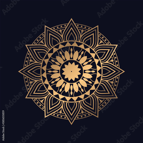 Ornamental arabesque elements mandala background design