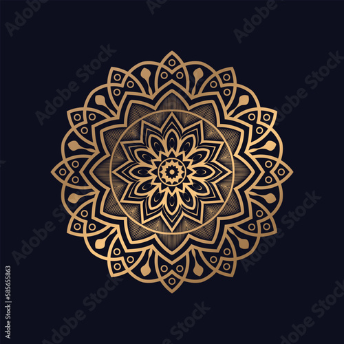 Ornamental decorative element in circle shape mandala design