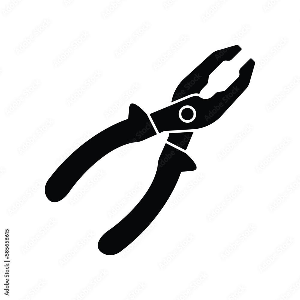 pliers icon vector design template in white background pliers icon vector design template in white background