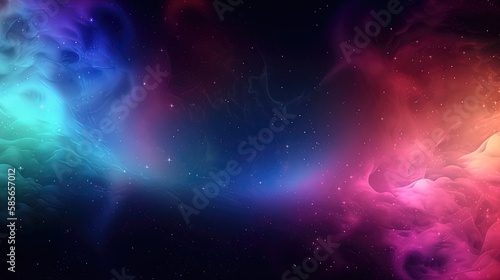 Une nébuleuse dans le gradient de l'espace. Beaucoup de couleurs dans la galaxie. Idéal comme fond d'écran.