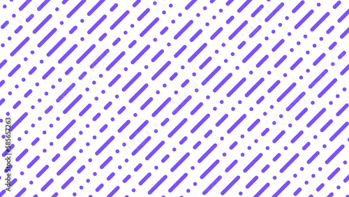 点と線の組み合わせの斜めストライプのデジタル背景のベクター素材　16:9　模様と背景無し（透過or白背景）　ベクター／透過PNG／JPEG　紫2
