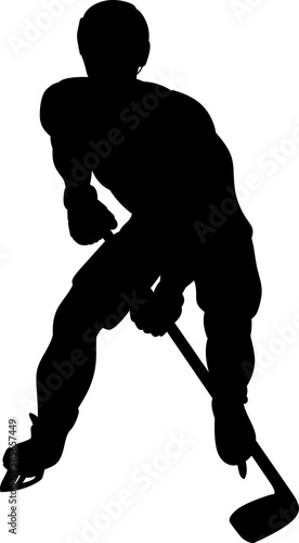 Hockey Player Sports Silhouette photo