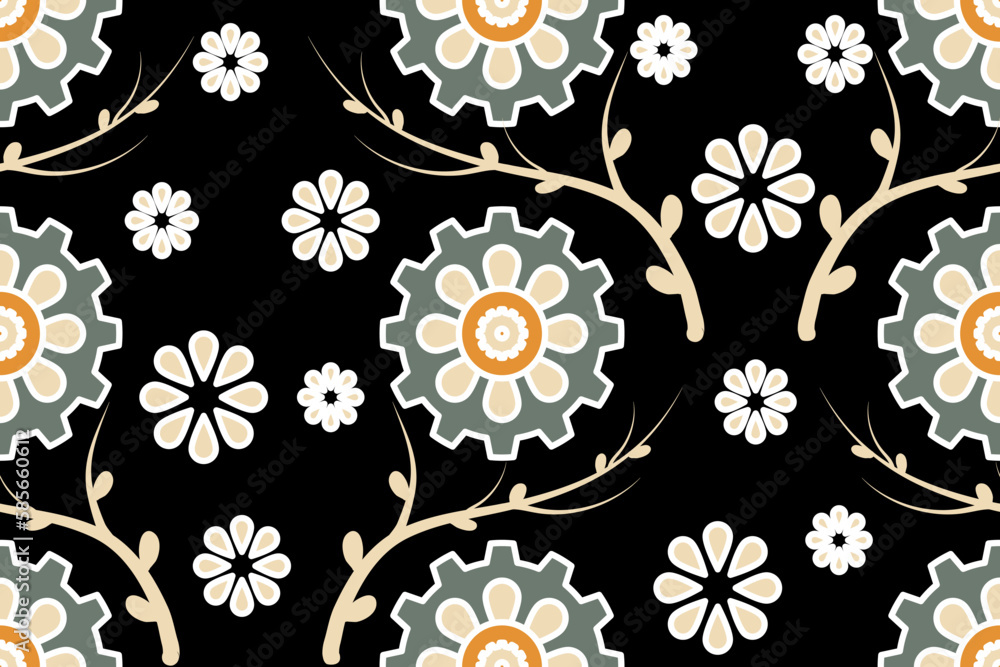 Fototapeta premium Abstract, shirting design, Ajrakh Pattern, Ikat, block print Pattern, batik print Pattern, Background digital printing textile pattern
