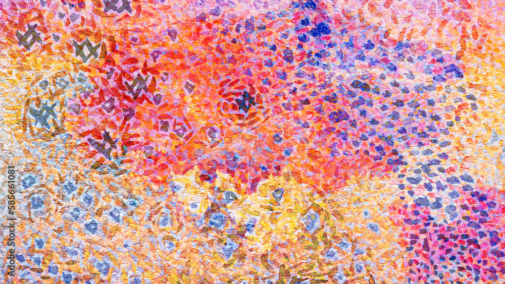 Abstract background with watercolor pattern. Multicolored texture. Oil painting style.