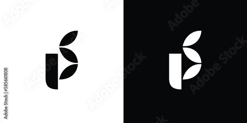 Unique and modern PS logo design