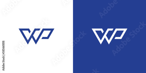 Unique and modern WP logo design
