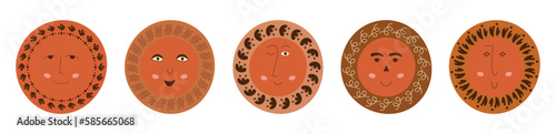 Male bizzare visage, abstract personage, mascot design, funny face, cute icon.
