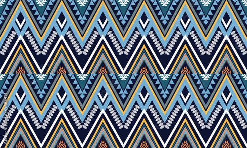 Seamless hand drawn chevron pattern with aztec ethnic and tribal ornament for background,fabric,wrapping,clothing,wallpaper,Batik,carpet,embroidery style. 