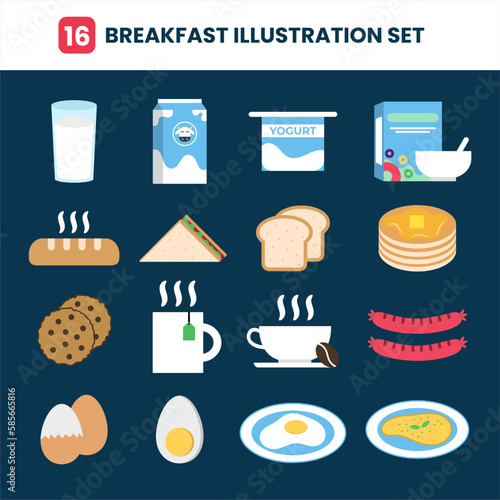 Breakfast Illustration Set