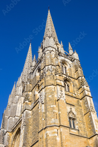 Towers of the historic cathedral of Bayonne, France