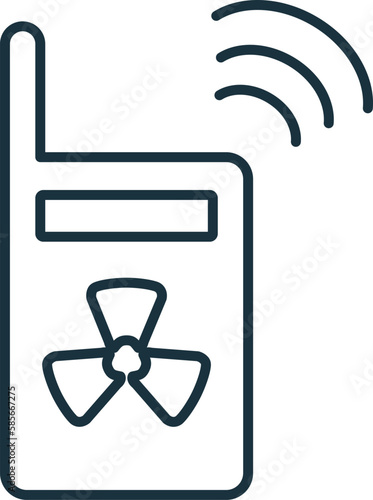 Radiation Detector line icon. Monochrome simple Radiation Detector outline icon for templates, web design and infographics