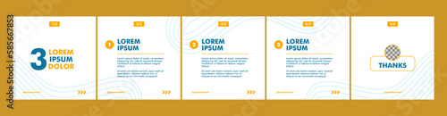 set of carousel or microblog templates for social media posts