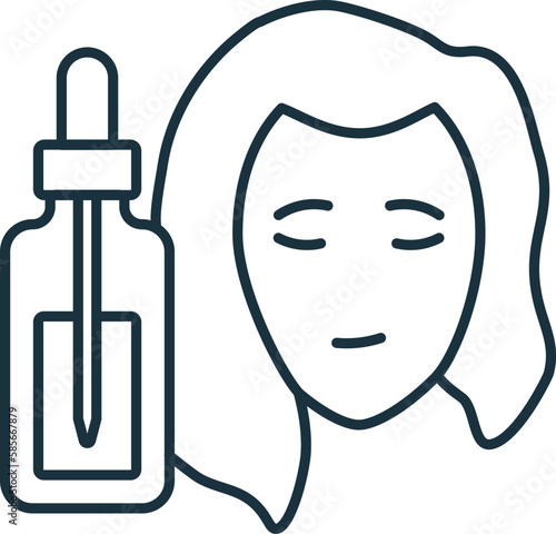 Face Serum line icon. Simple element from skin care collection. Creative Face Serum outline icon for web design, templates, infographics and more