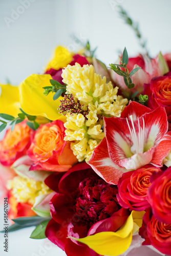 Beautiful gift box with flowers