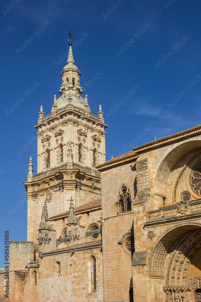 Tower of the historic cathedral in Burgo de Osma, Spain