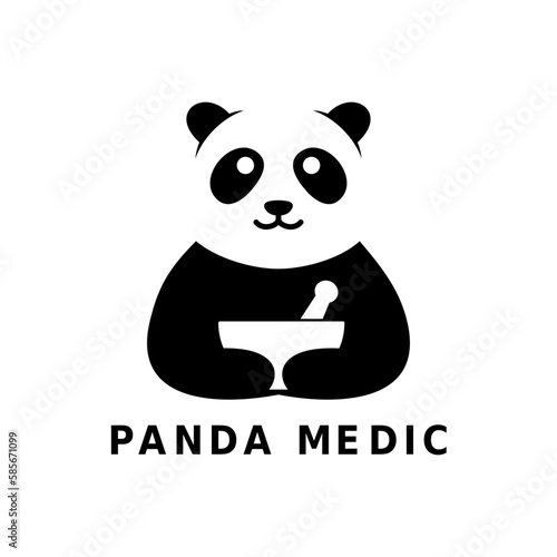 Fototapeta Naklejka Na Ścianę i Meble -  panda vector logo