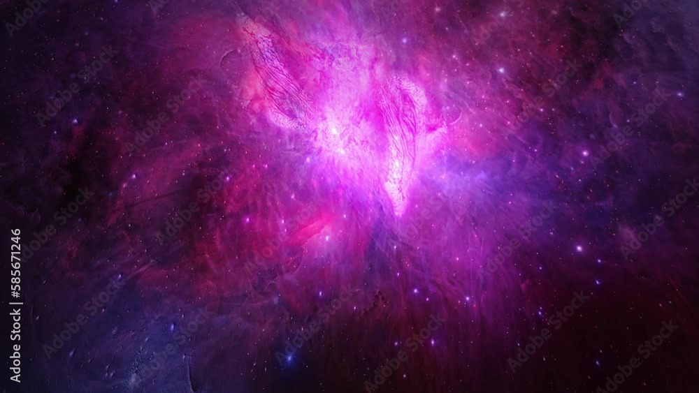 Nebula in space, colorful nebula in distant galaxy