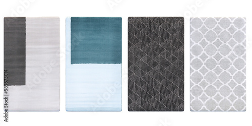 Fotografie carpet for interior isolated on transparent background, home decor, 3D illustrat