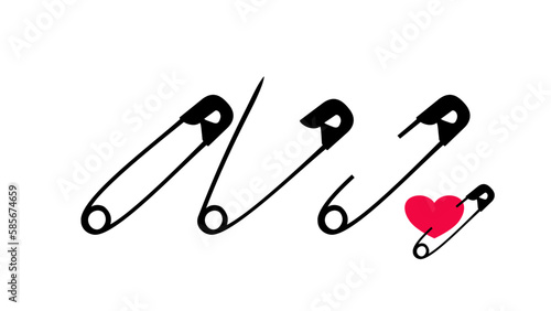 Safety pin silhouette