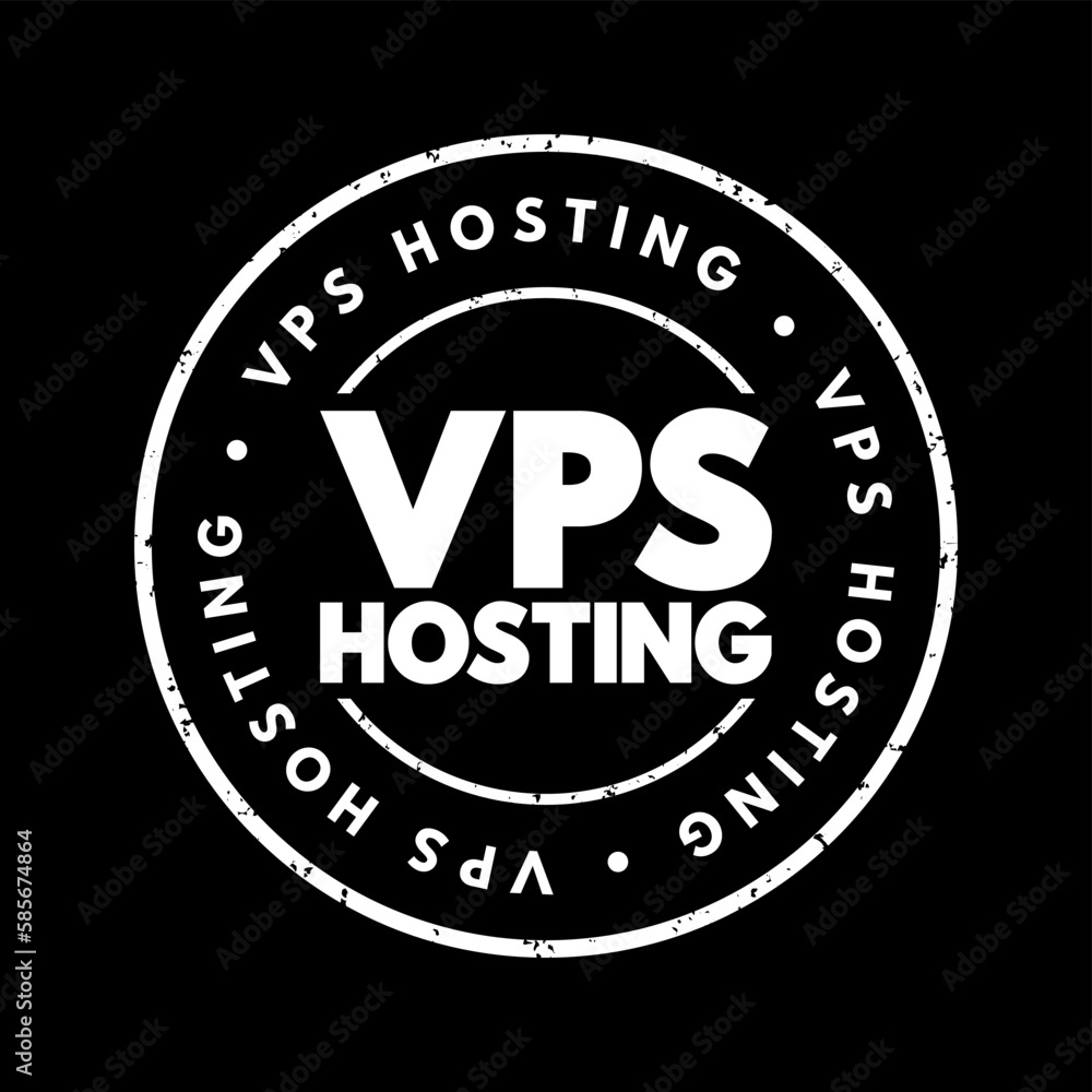 Vps Hosting - service that uses virtualization technology to provide you with dedicated resources on a server with multiple users, text concept stamp