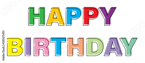 HAPPY BIRTHDAY. Stylized vector lettering for banners and theme design.