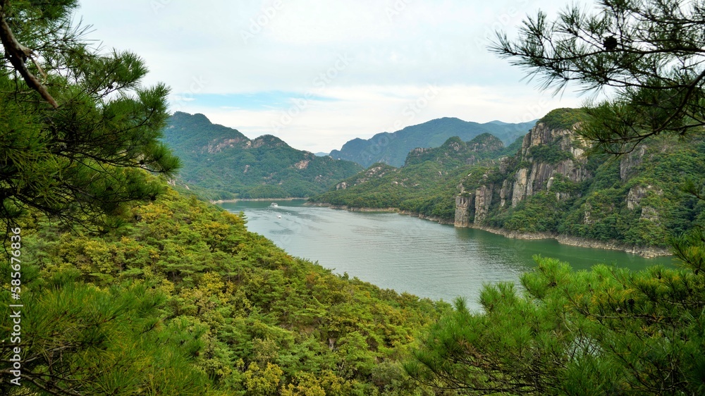 Natural scenery around Chungju Lake in Korea