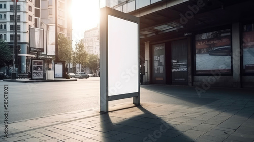 Blank vertical billboard fo...