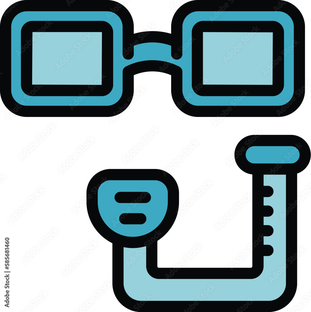 Dive tools icon. Outline Dive tools vector icon for web design isolated on white background color flat Dive tools icon. Outline Dive tools vector icon for web design isolated on white background color flat