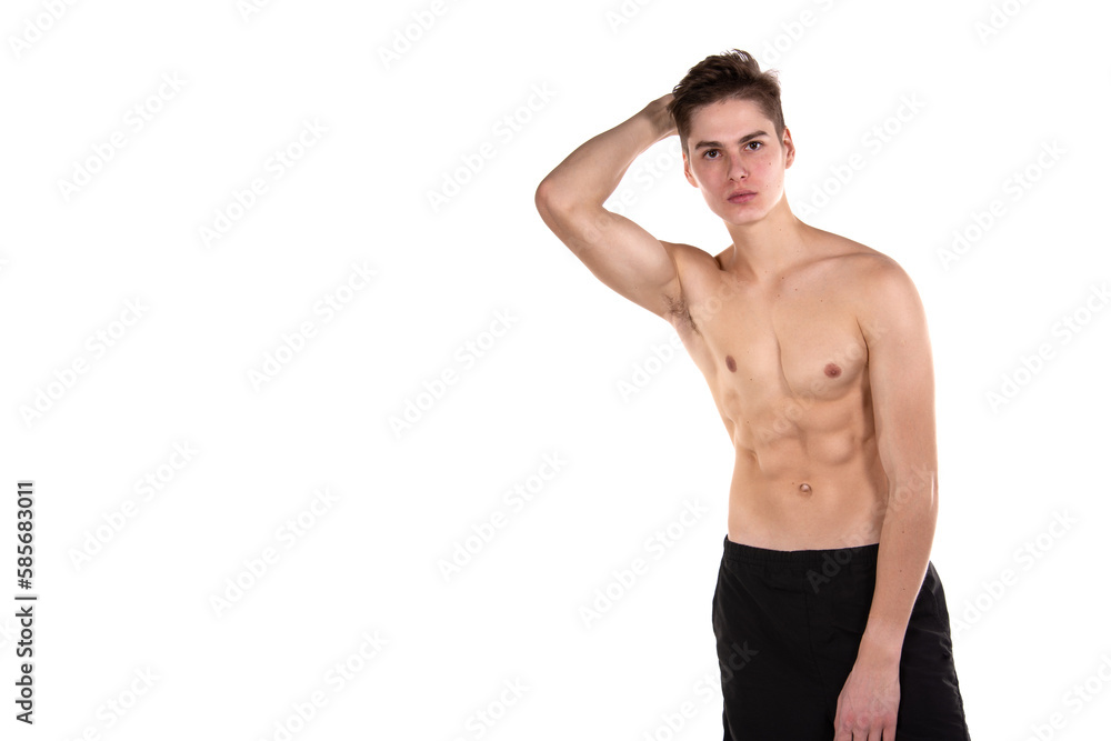 Young attractive guy posing in the studio. Young attractive guy posing in the studio.