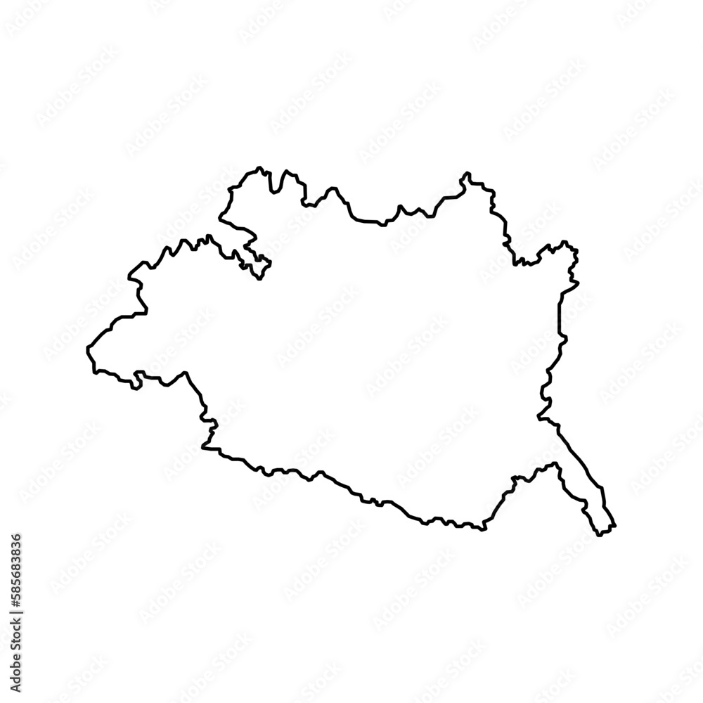 Evora Map, District of Portugal. Vector Illustration.