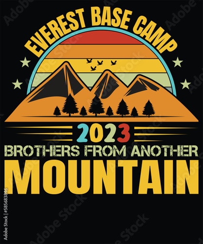 mountain Everest base camp 2023 vintage t shirt design