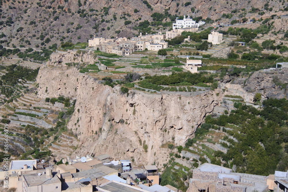 Terrassen im Ort Al-Ain im Oman