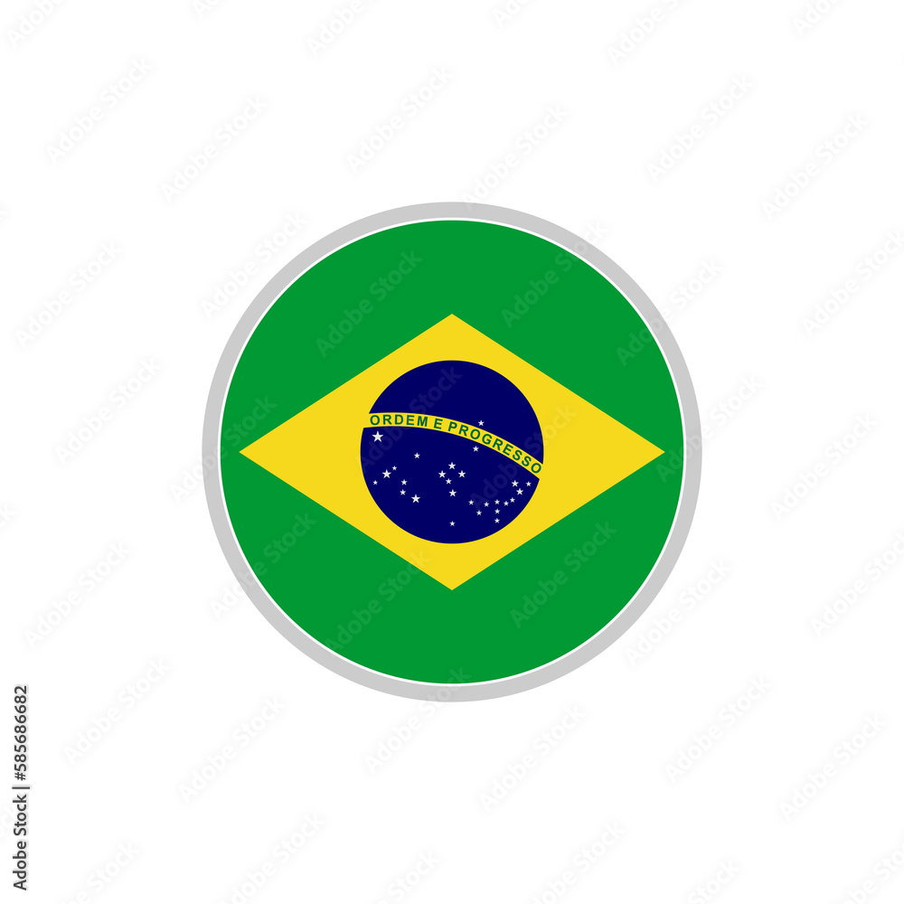Obraz premium Brazil flags icon set, Brazil independence day icon set vector sign symbol