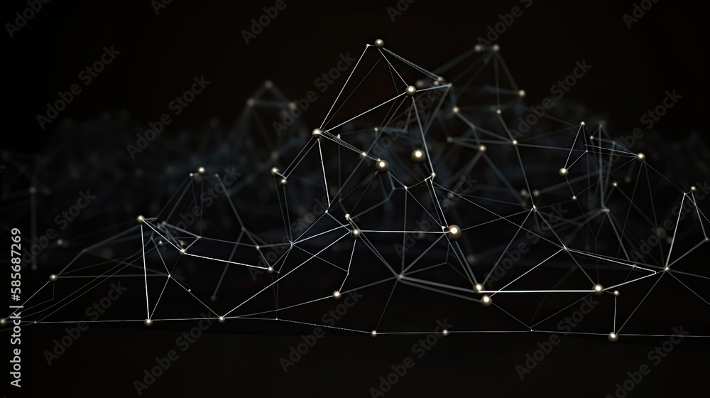 Abstract dot points connections illustration background transformation plexus digital evolution future technology graphic animation network connection technology design , digital ai art	
