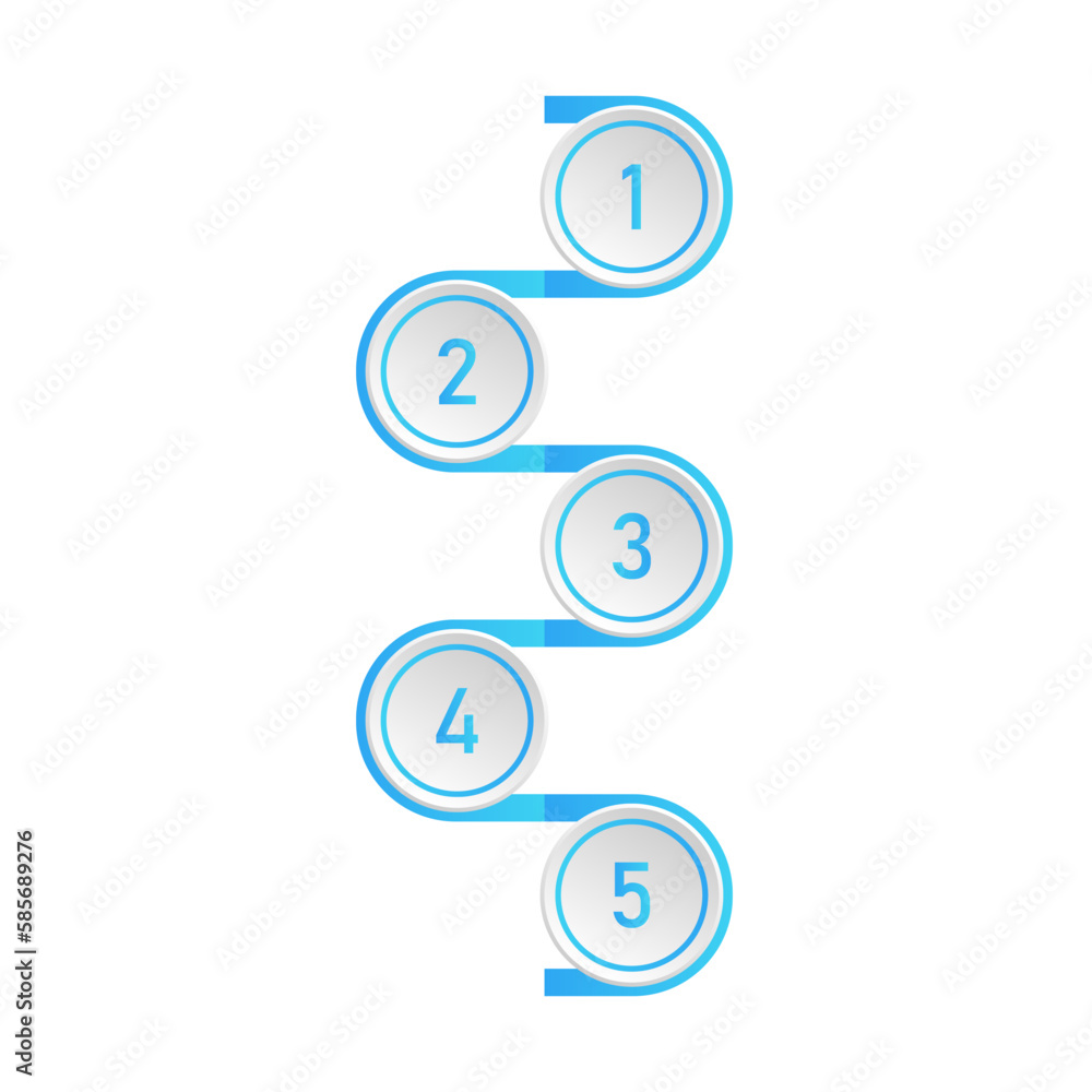Five step segment infographic template illustration Five step segment infographic template illustration