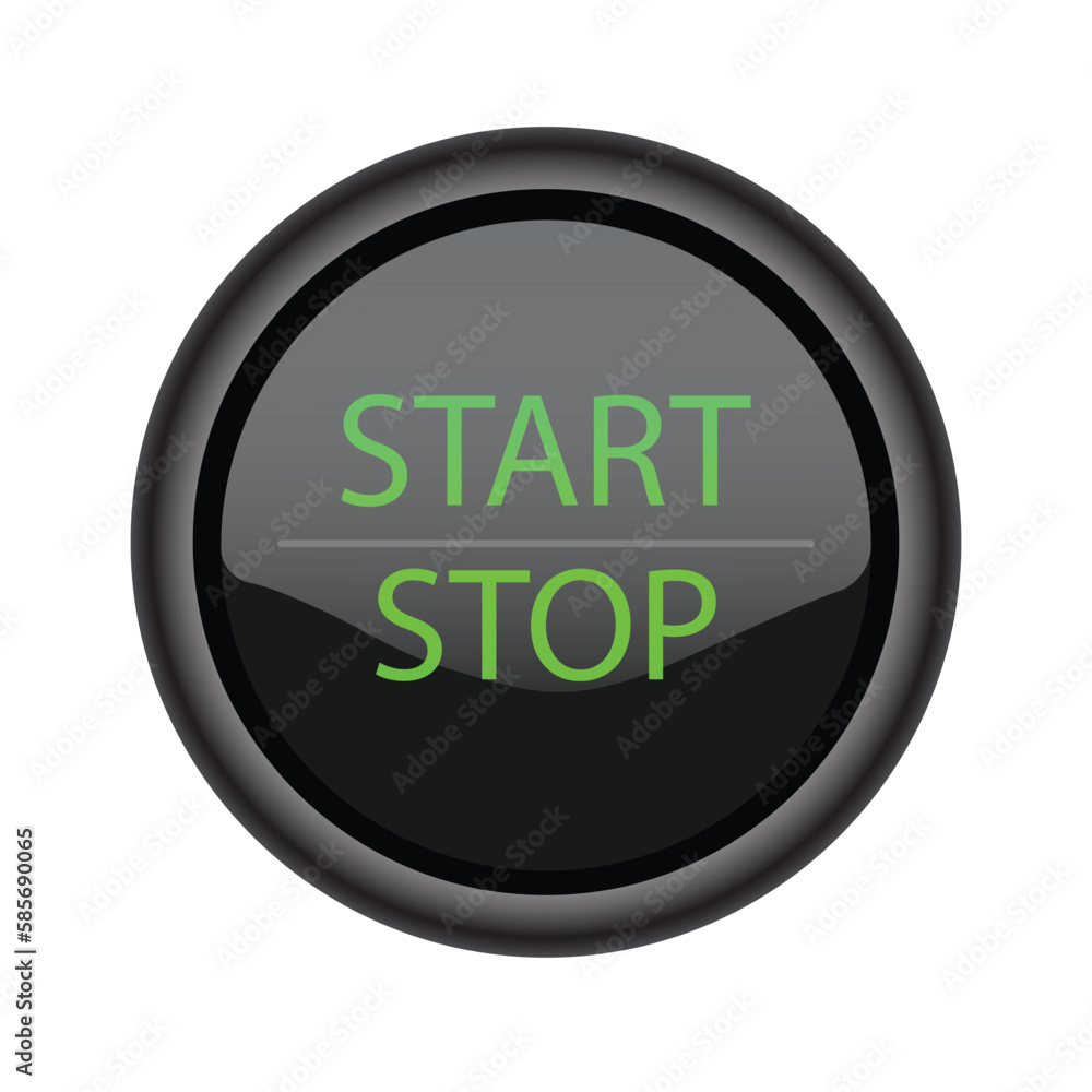 Power Switch icons vector buttons. START STOP button. Power Switch icons vector buttons. START STOP button.