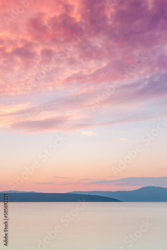 Beautiful sunset over the sea