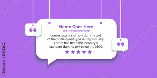 Creative Testimonial, What our Clients Say, Quote , Review, Feedback, Infographic Template, Label, Customer Feedback Editable Vector Illustration 