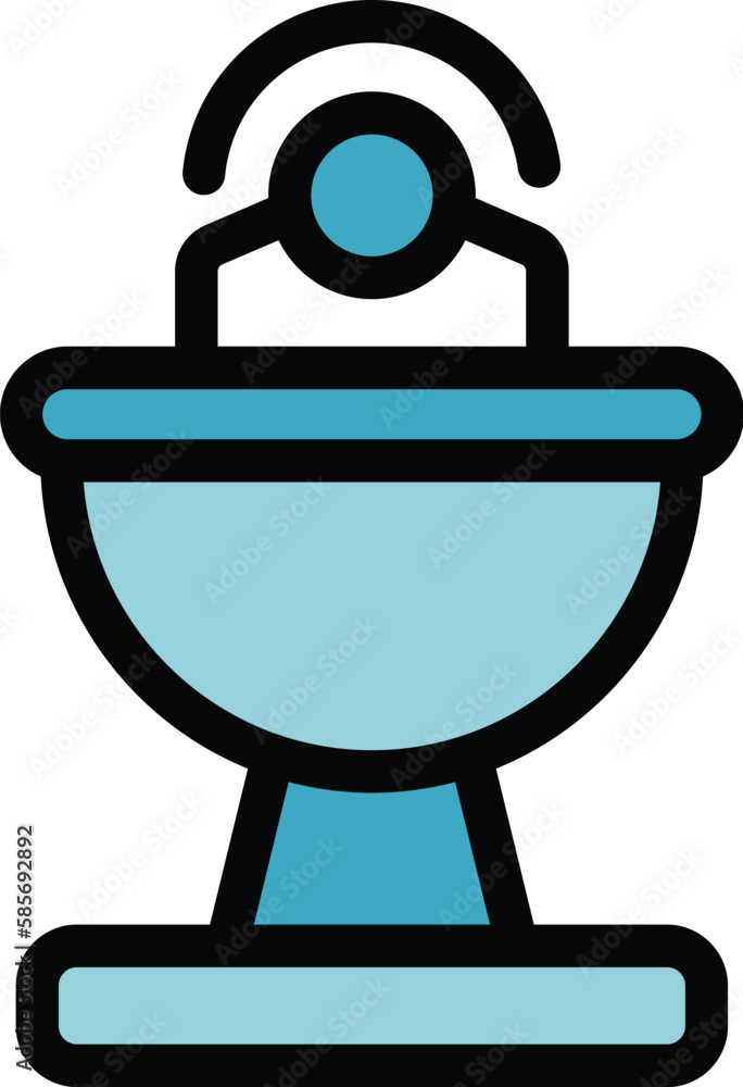 Satellite dish icon. Outline Satellite dish vector icon for web design isolated on white background color flat Satellite dish icon. Outline Satellite dish vector icon for web design isolated on white background color flat